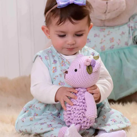 Vestido de bebê C/Body Moletom/Ribana Jaine