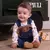 Conjunto Bebê Jardineira e Camiseta Azul Ursinhos Upi Uli