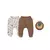 Kit 2 Peças Culote Bebê Menino Moletom Tigre Fofinho Upi Uli