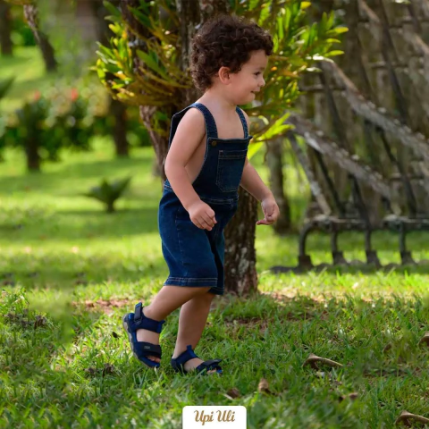 Jardineira De Bebê Azul Marinho Bernardo