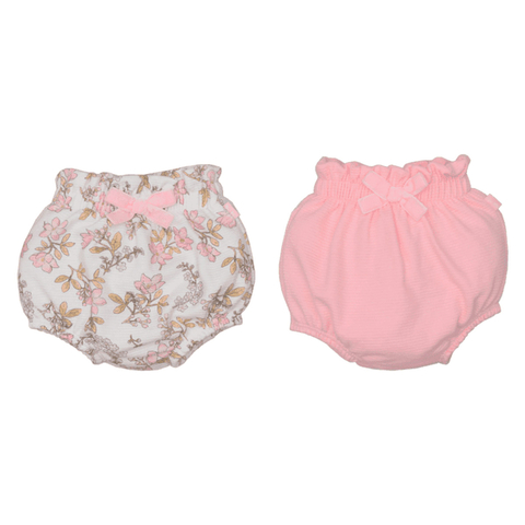 Kit Tapa Fralda 2 Peças Bebê Menina Rosa Lisa Laço Floral