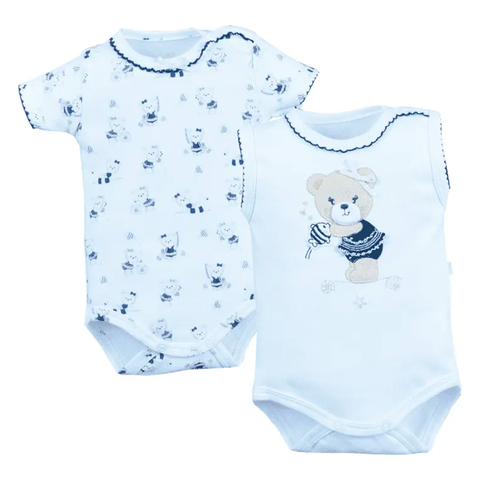 Kit 2 Body Bebê Menina Suedine Estampado Ursinho Upi Uli