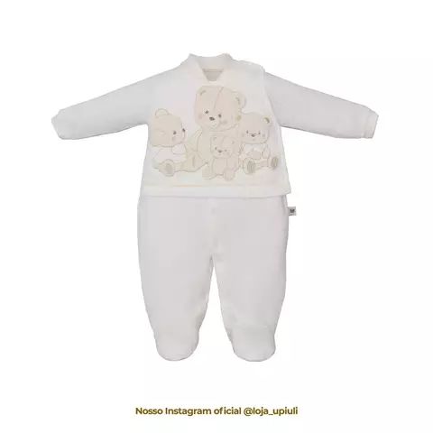 Macacão De Bebê Tricot Jetty/Meia Malha Manu
