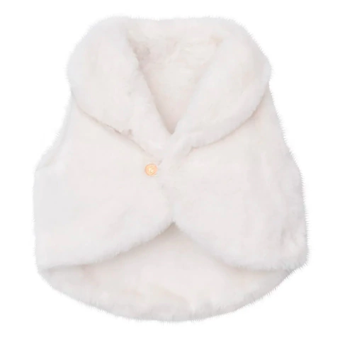 Colete Infantil Menina Peludinho Pele Coração Upi Uli