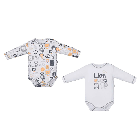Kit Bebê Body 2 Peças Branco Leão