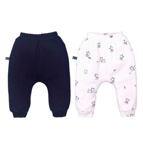 Kit Culote 2 Peças Bebê Menino Azul Marinho Joaquim Cachorro