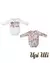Kit Bebê Body 2 Peças Suedine Liso/Suedine Estampado Ursas