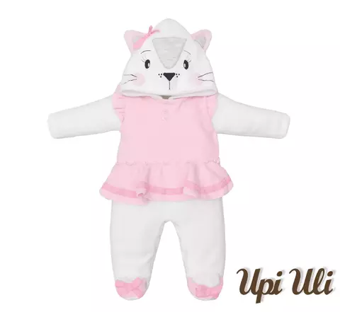Macacão de bebê New Soft/Microsoft Gatinha