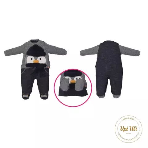 Macacão de Bebê Cinza Heitor