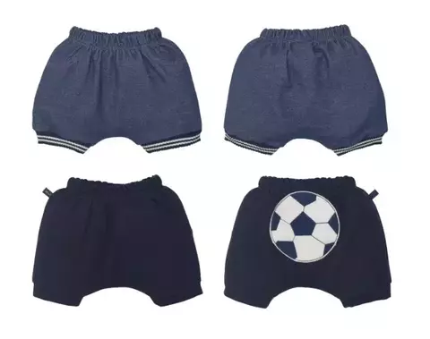 Kit De Bebê Shorts 2 Peças Sport Fleece/Malha Jeans Rogerio