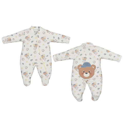 Macacão Bebê Menino Suedine Ursinhos Baseball Upi Uli