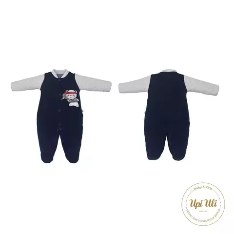 Macacão de Bebê Azul Marinho Calebe