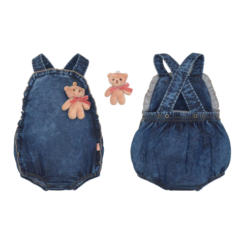 Banho de Sol Body Jeans Sport Bebê Menina Suzana Urso