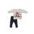 Conjunto Infantil Menina Blusa Calça Ursinha Branco Upi Uli