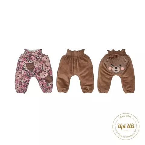 Kit de Bebê Culote 2 Peças Molecottom /Veludo Ondule Marlene