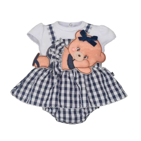 Macaquinho Azul Marinho Xadrez Marina