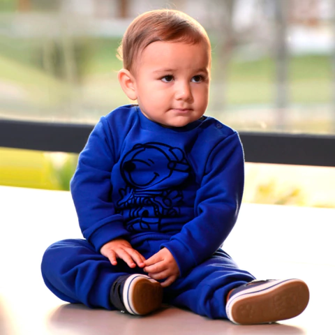 Conjunto Infantil Menino Azul Royal Inverno Longo Breno