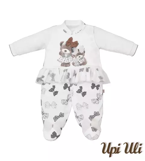 Macacão de bebê Suedine/ Suedine Estampado Amigas