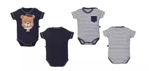 Kit Bebê Body 2 Peças Azul Marinho Marinello