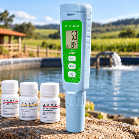Ak90 Agro - Medidor De Ph De Bolso (phmetro) Akso Verde