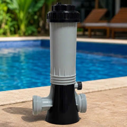 Clorador Dosador Automatico Pastilhas Piscina Sibrape/aquex Cinza