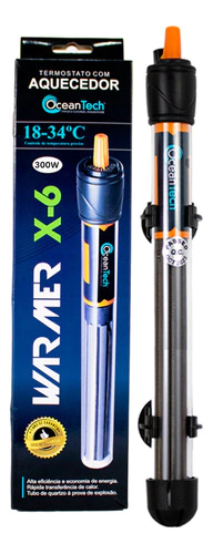 Aquecedor Termostato Para Aquários 300w Ocean Tech