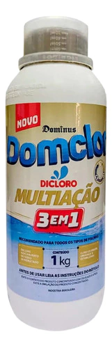 Cloro Piscina Dicloro Multiação 3 Em 1 - 1kg Domclor Oferta