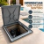 Tampa Casa De Maquina 60x60 Artc Reb Grelha Invisivel Cinza - Ril Comercial