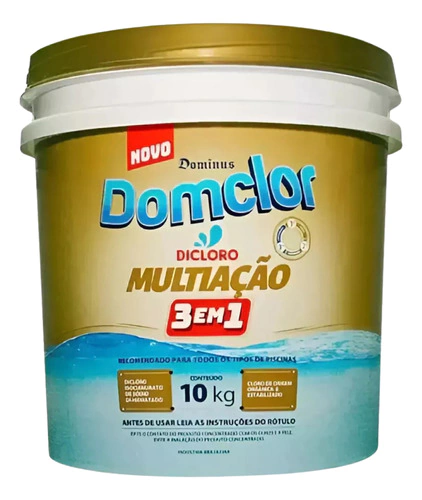 Cloro Multiação 3 Em 1 Domclor 10kg - Dominus