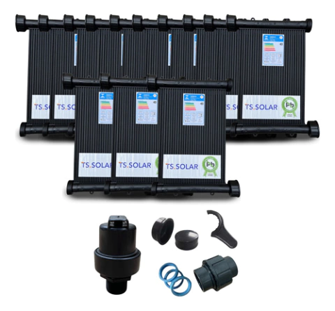 Kit 13 Placas 2m Tssolar C/ Kit Fechamento E Quebra Vácuo