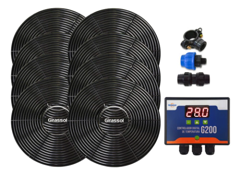 Aquecedor Solar Piscina 32.000l 8xa1 Painel G200 Girassol A1