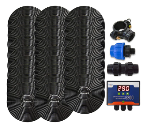 Aquecedor Coletor Solar Girassol Piscinas 104 Mil Lt Painel