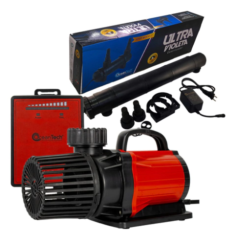 Bomba Ac 25000 Litros Oceantech + Filtro Uv Lago Aquario 55w