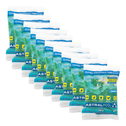Kit 10 Tablete Pastilhas De Cloro Orgânico 200g Astralpool