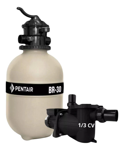Kit Filtro Br30 E Bomba Polim P/ Piscinas Até 30.000 Litros