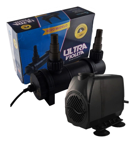 Filtro Uv Lago 13w + Bombasss Submersa Xt 3000 L Oceantech