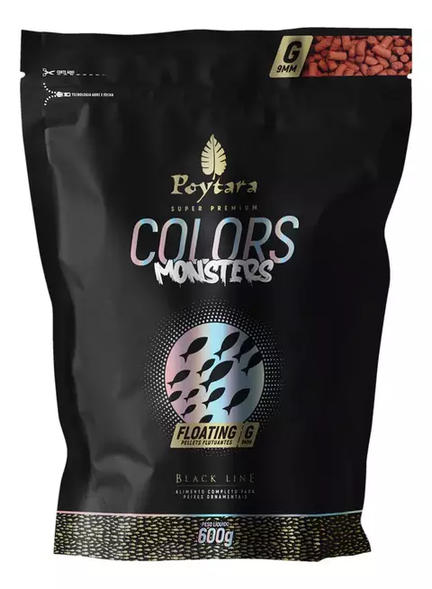 Ração Poytara Monsters Colors Floating G 600g - Pellets 9mm - comprar online