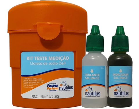 Kit Teste Piscina Cloreto De Sódio Sal Nautilus
