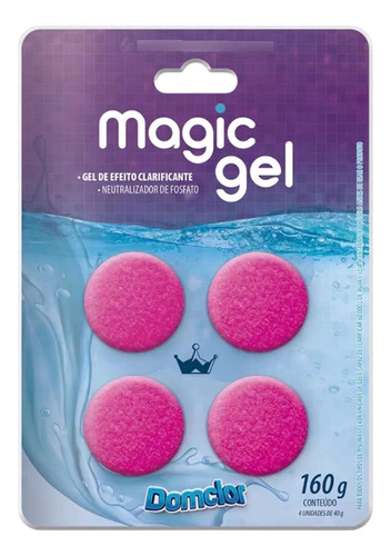 Magic Gel Pastilha Clarificante Para Piscina Domclor 4 uni