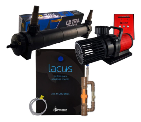 Kit Uv 55w + Gerador De Ozonio Lacus + Bomba Ac 30000