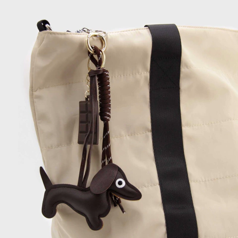 Llavero charm para bolso perrito chocolate