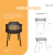 Silla Negra De Comedor X1 U. Living Acolchada Resistente Minimalista Apta Exterior - tienda online