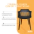 Silla Negra De Comedor X1 U. Living Acolchada Resistente Minimalista Apta Exterior en internet