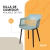 Silla Verde De Comedor X1 U. Living Acolchada Resistente Minimalista Apta Exterior