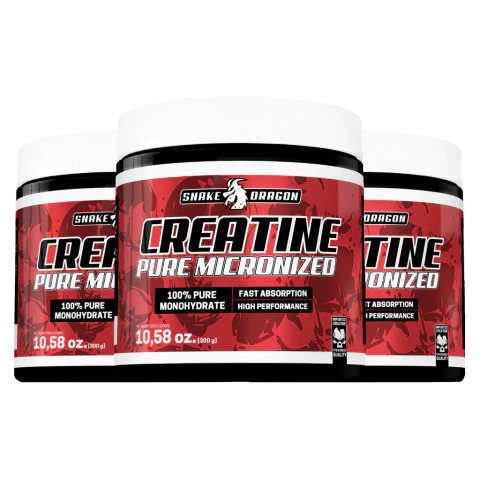 Kit 3x Creatina 100% Pura (300g) | Snake Dragon - comprar online