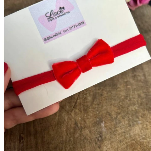 Faixinha Veludo vermelho