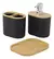 Set Baño 3 Piezas Jabonera Dispenser Porta Cepillos Base - comprar online