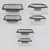 Kit 6 Recipientes De Vidrio Pirex Horno Microondas Frezzer - comprar online