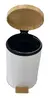 Cesto De Basura Redondo Acero Tapa Bamboo 20 Litros blanco - comprar online