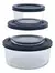 SET X 3 FUENTES REDONDAS DE VIDRIO BOROSILICATADO CON TAPA 235 ML, 450 ML Y 800 ML - tienda online